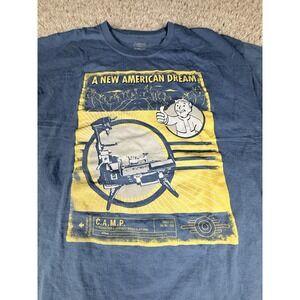 Lootwear Crate Exclusive Fallout New American Dream T-Shirt Adult Large Blue